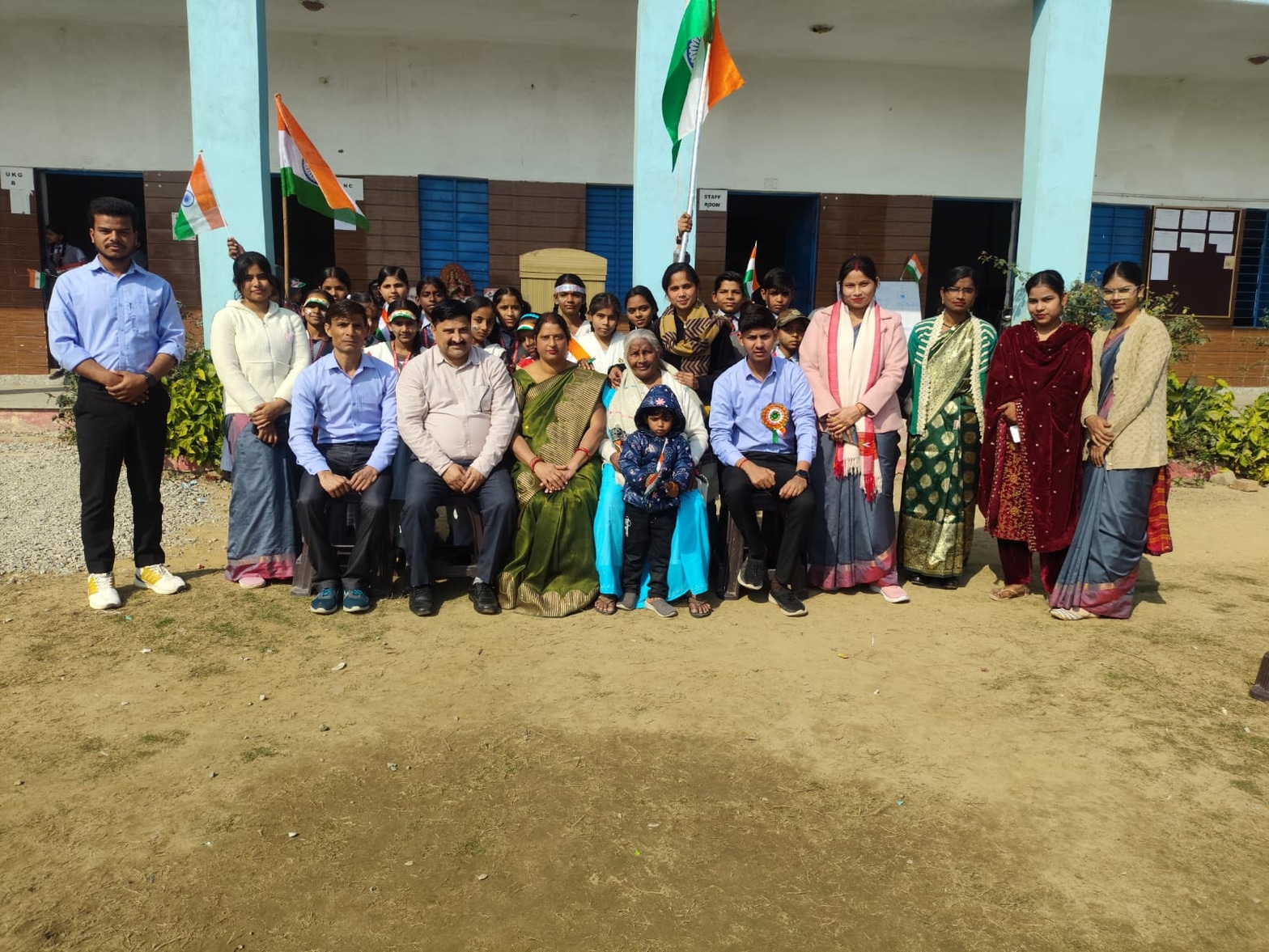 Republic Day group photo at R D S school
